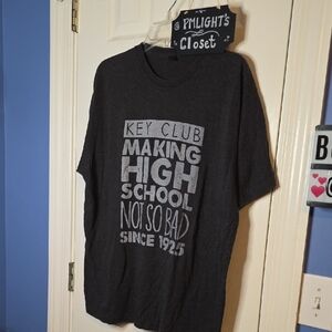 Key Club Gray Graphic T-Shirt Short Sleeve Tultex XL